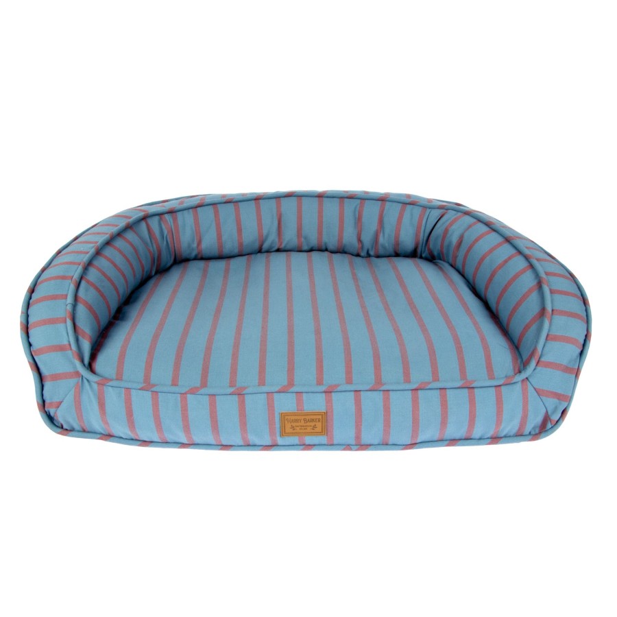 Harry Barker Striped Ortho Lounger Pet Bed Hot