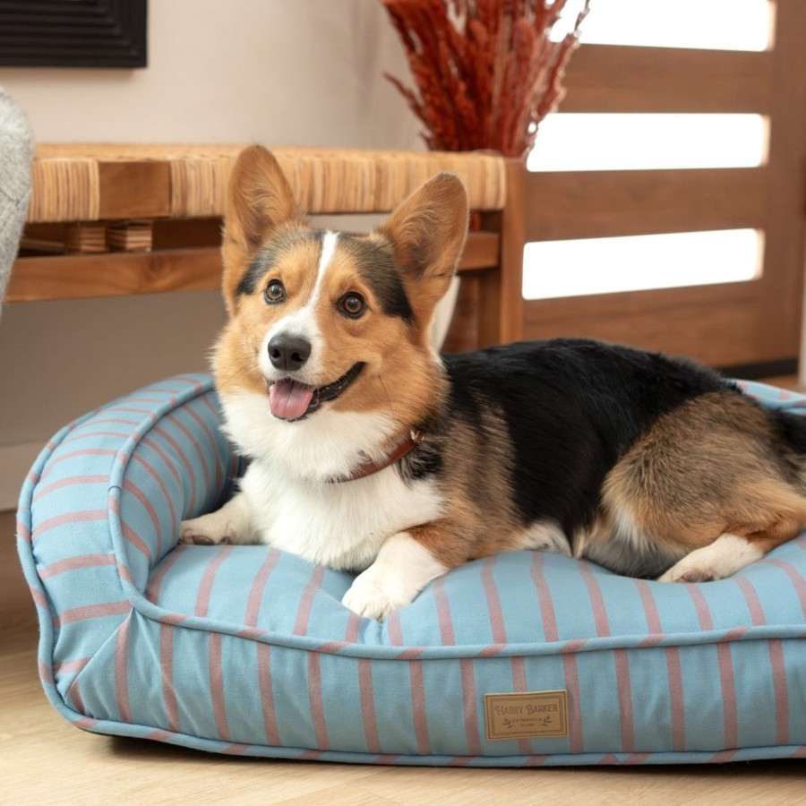 Harry Barker Striped Ortho Lounger Pet Bed Hot - Simplychecklists