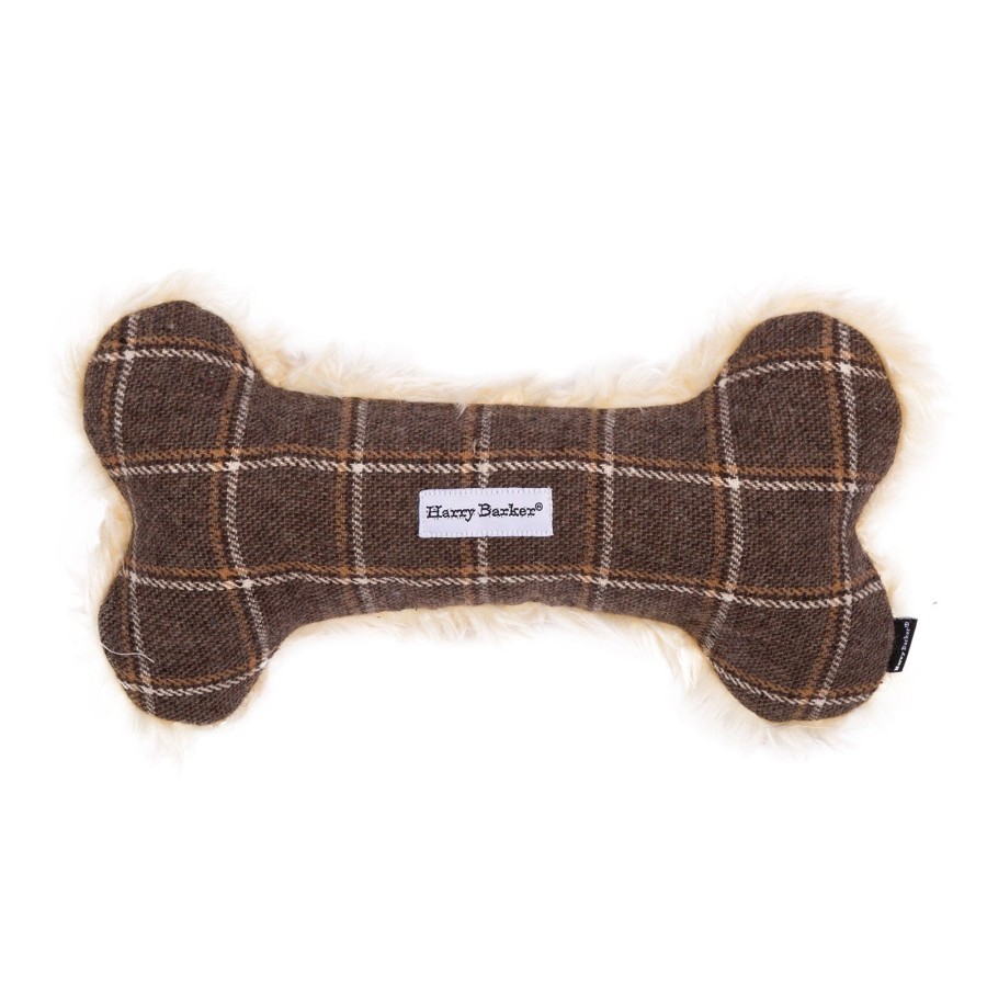 Harry Barker Windowpane Plaid Bone Toy New