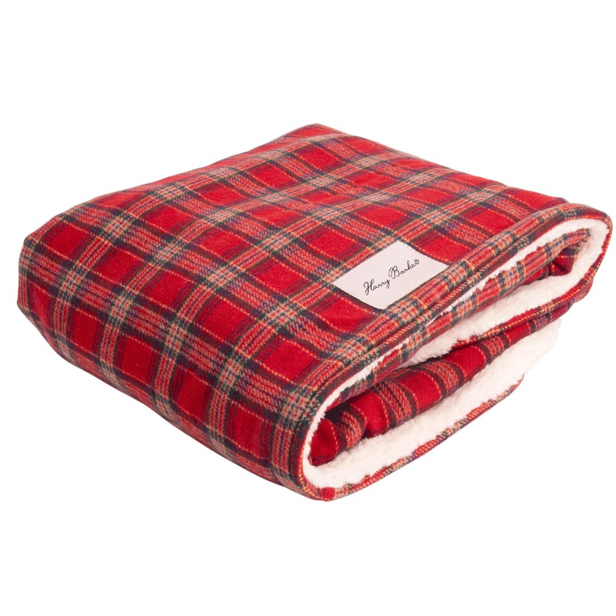 Harry Barker Plaid Sherpa Rectangle Dog Bed Cover Clearance