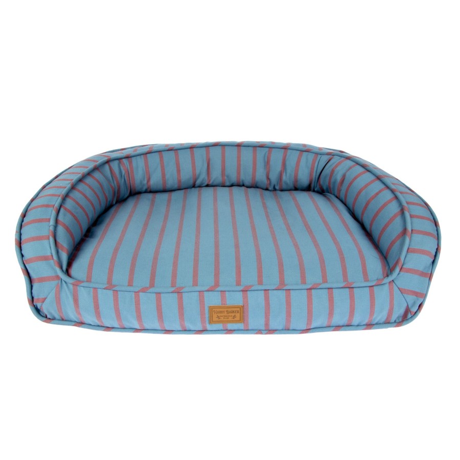 Harry Barker Striped Ortho Lounger Pet Bed Hot