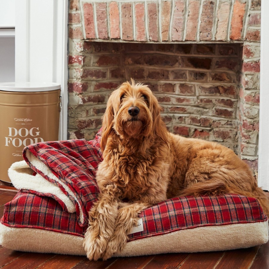 Harry Barker Plaid Sherpa Rectangle Dog Bed Best