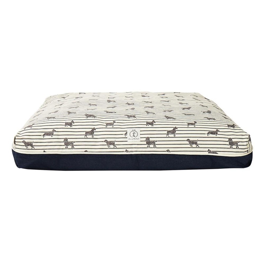 Harry Barker Ticking Rectangle Dog Bed Cover Best