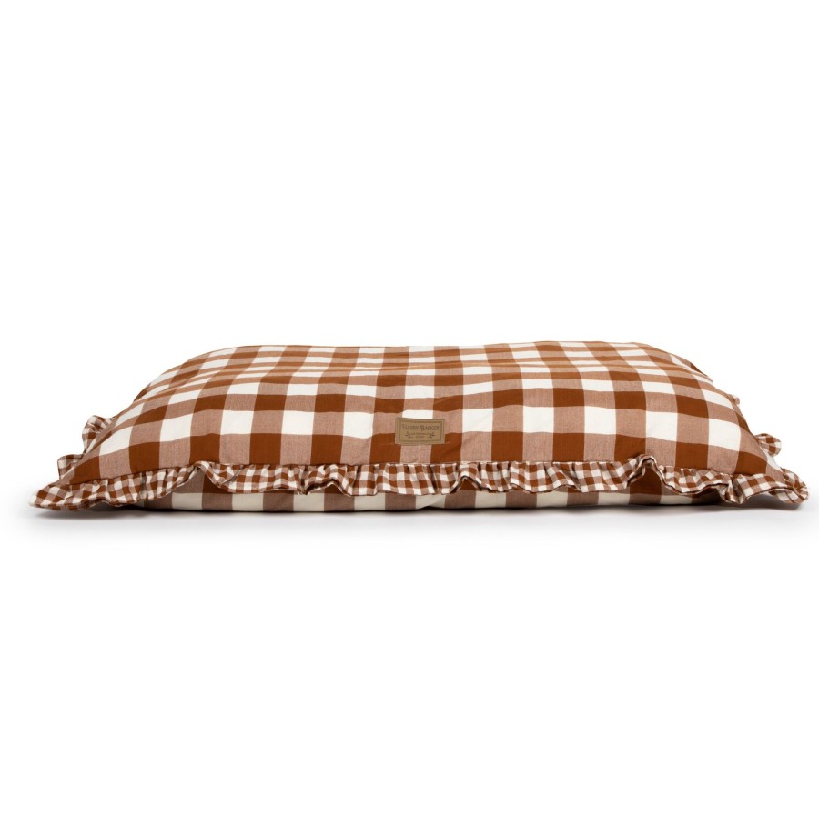 Harry Barker Vintage Brown Gingham Envelope Dog Bed Best