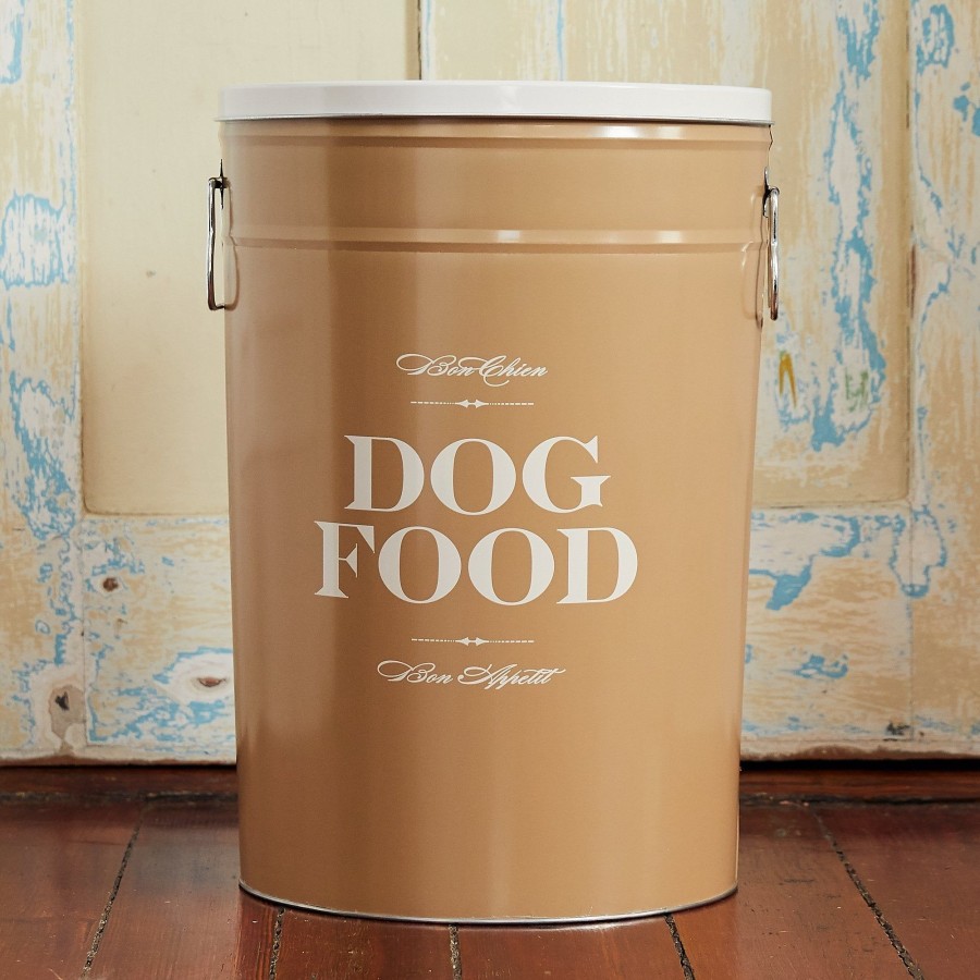 Harry Barker Taupe Bon Chien Dog Food Storage Canister Wholesale