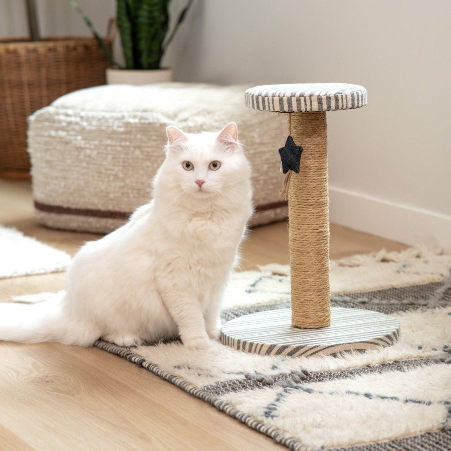 Harry Barker Denim Stripe Sisal Cat Scratching Post Online