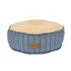 Harry Barker Striped Sherpa Pouf Pet Bed New