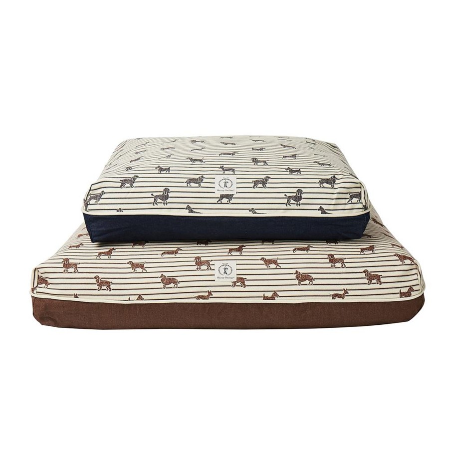 Harry Barker Ticking Rectangle Dog Bed Cover Online